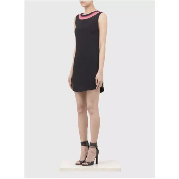 Sandro Embellished Neckline Dress Sz 2 - Picture 1 of 10